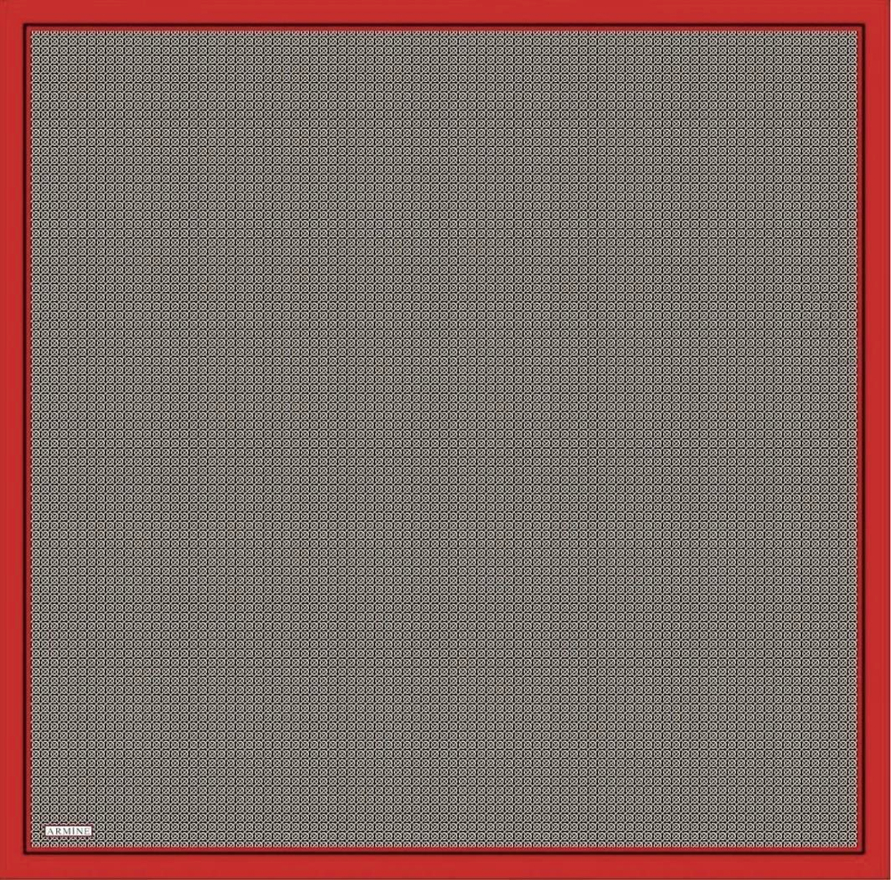 Armine İpek Eşarp Nostalji - 8733-40 Siyah Bordo Twill