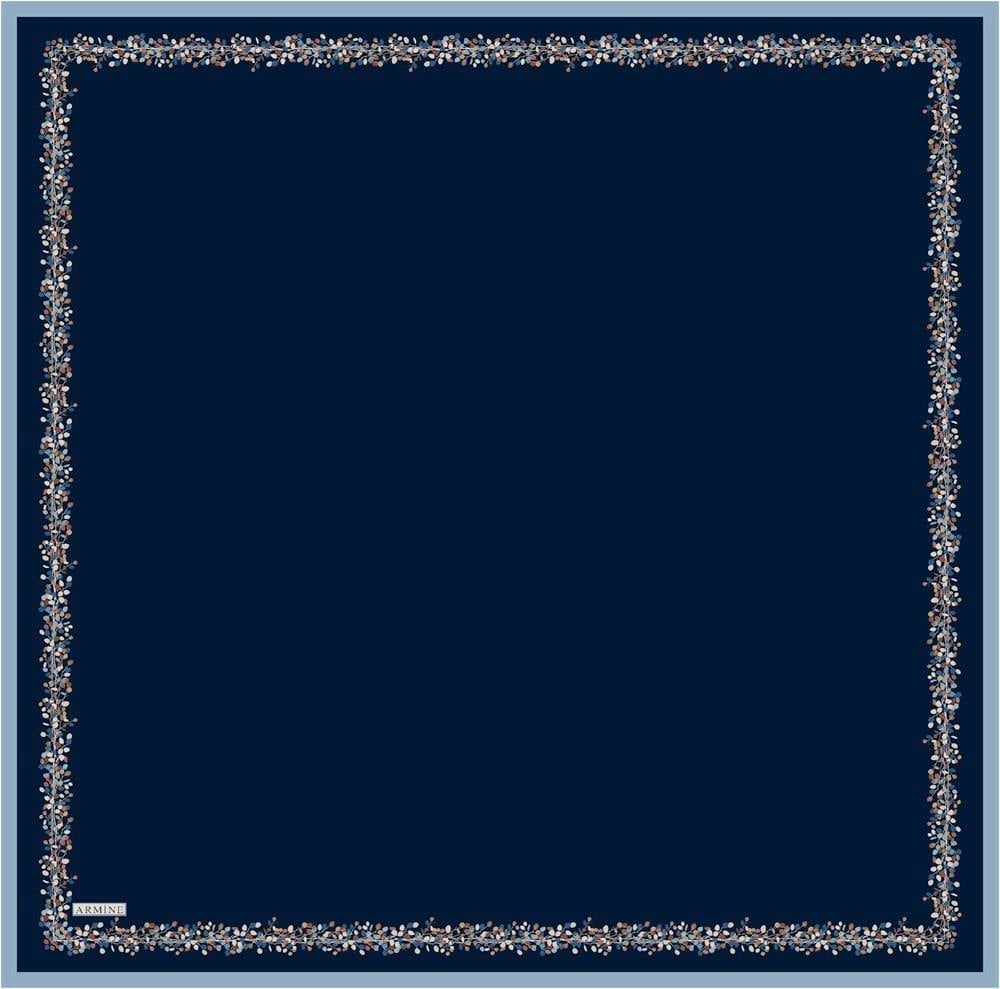 Armine İpek Eşarp Nostalji - 8765-17 Lacivert Mavi Twill