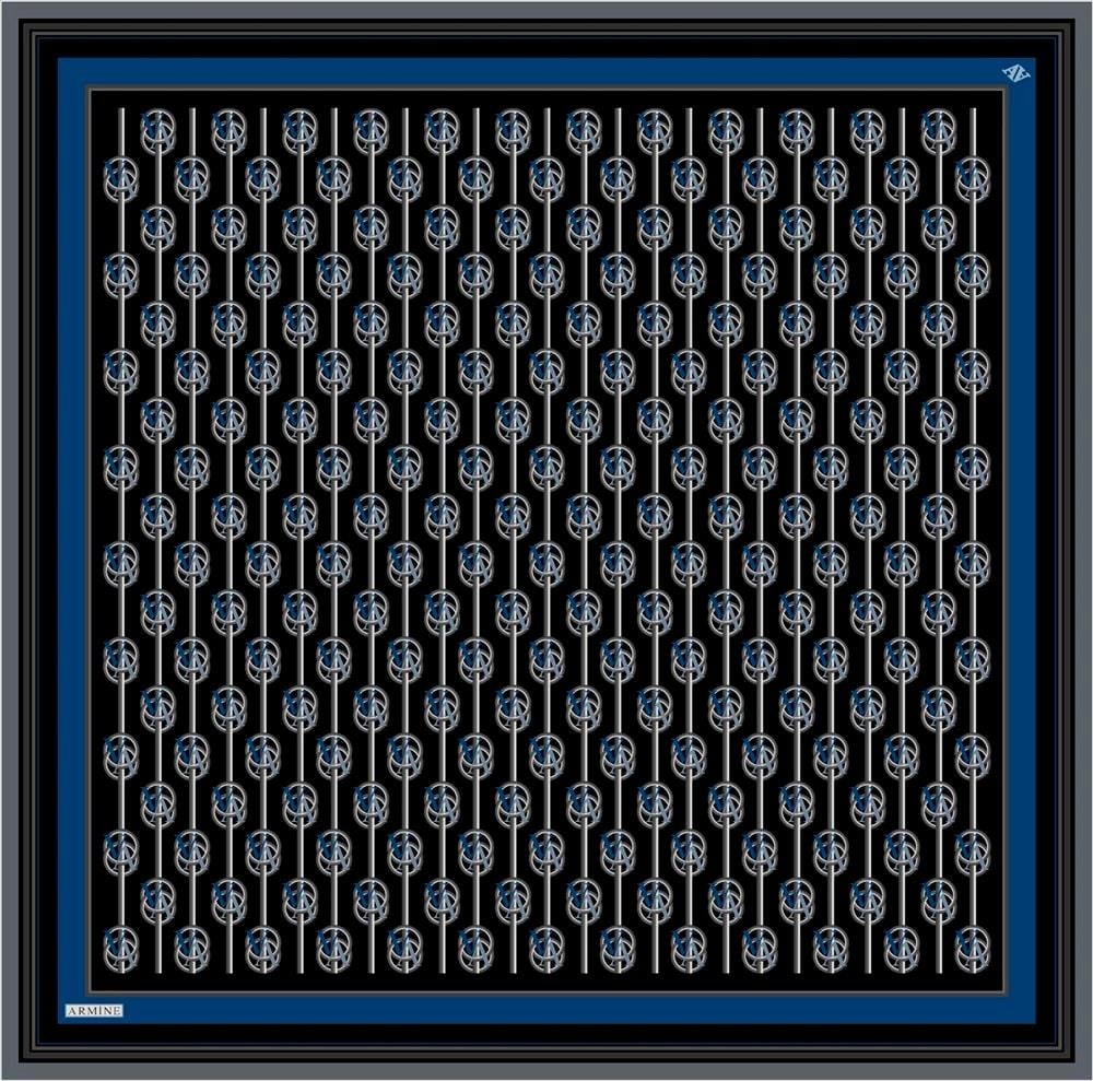 Armine İpek Eşarp Nostalji - 8822-51 Siyah Saks Twill