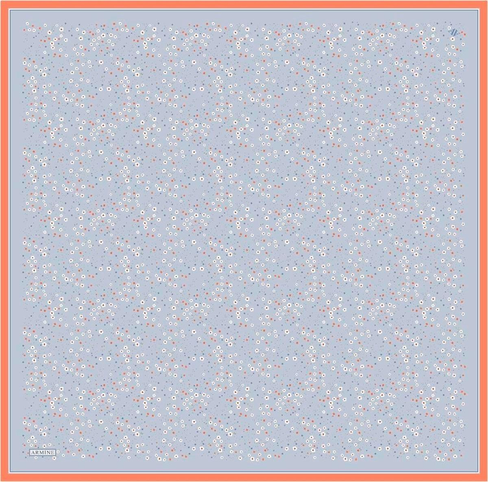 Armine İpek Eşarp Nostalji - 8900-21 Açık Mavi Twill