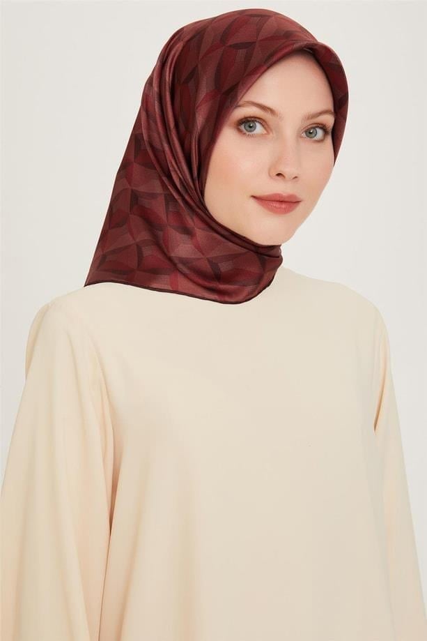 Armine İpek Eşarp Nostalji - 9204-56  Kırmızı Twill
