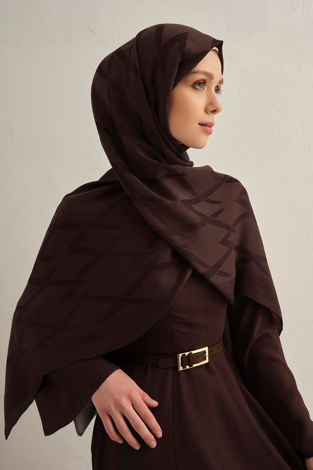 Armine Lyocell Şal - 1 - Acı Kahve 10
