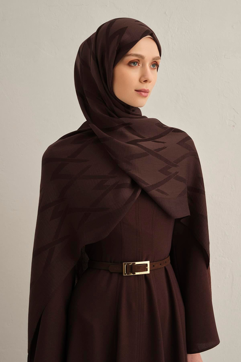 Armine Lyocell Şal - 1 - Acı Kahve 10
