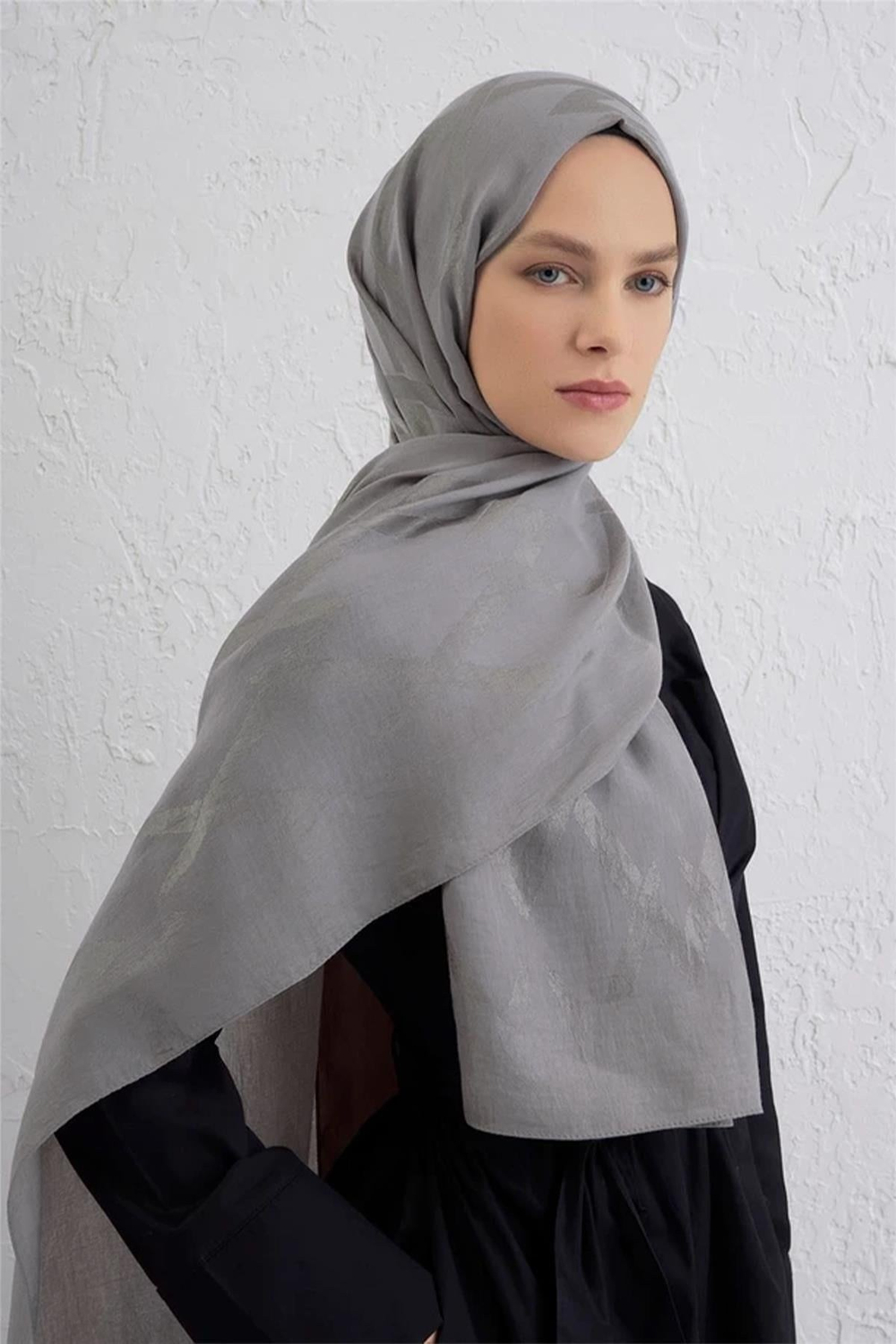 Armine Lyocell Şal - 1 - Gri 20