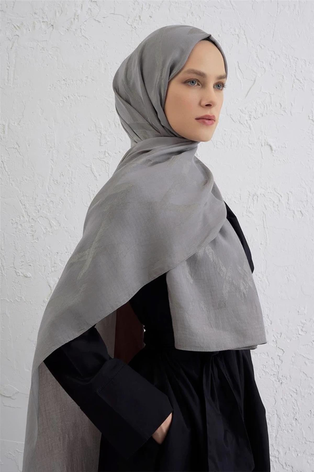 Armine Lyocell Şal - 1 - Gri 20