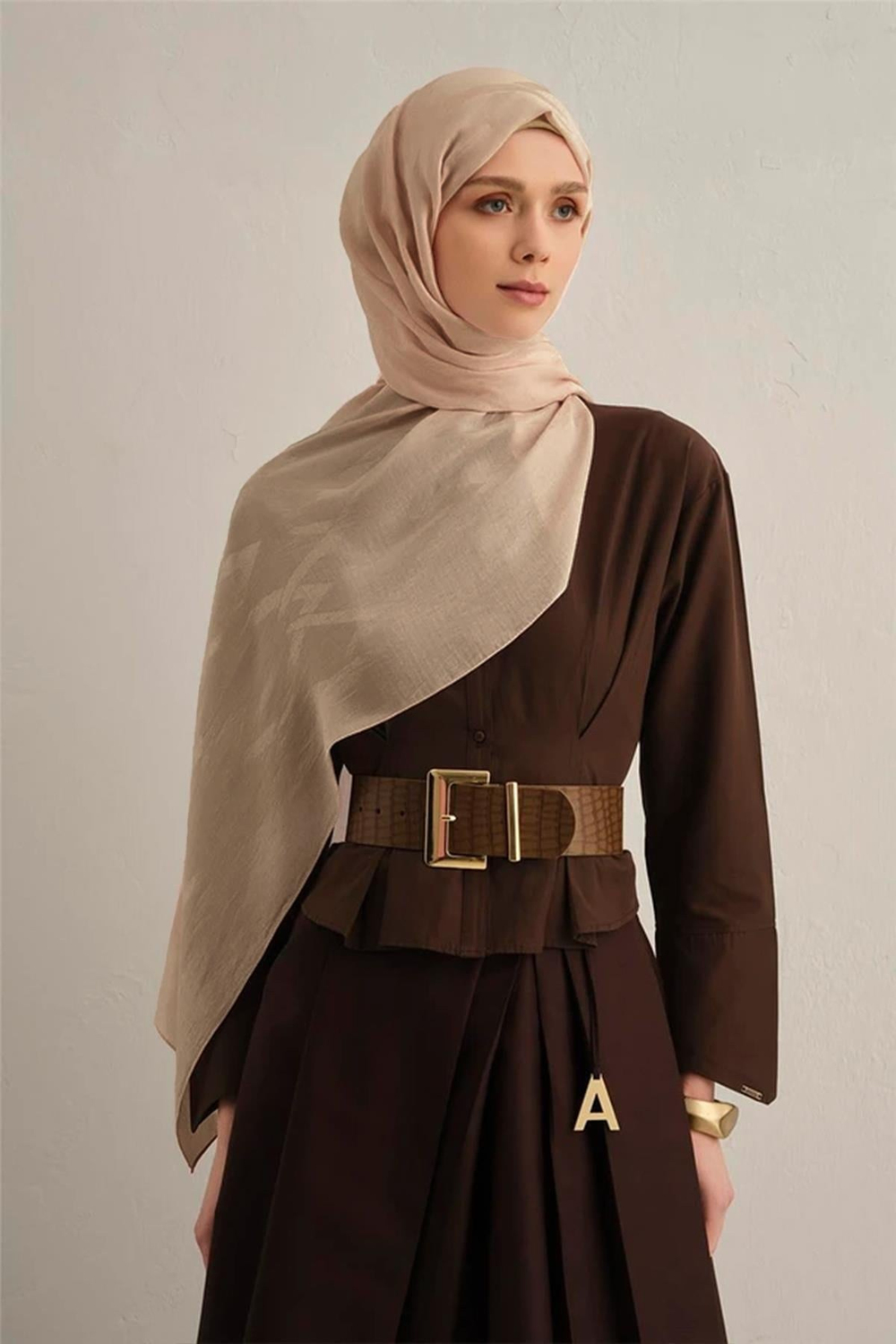 Armine Lyocell Şal - 1 - Soft Pudra 39