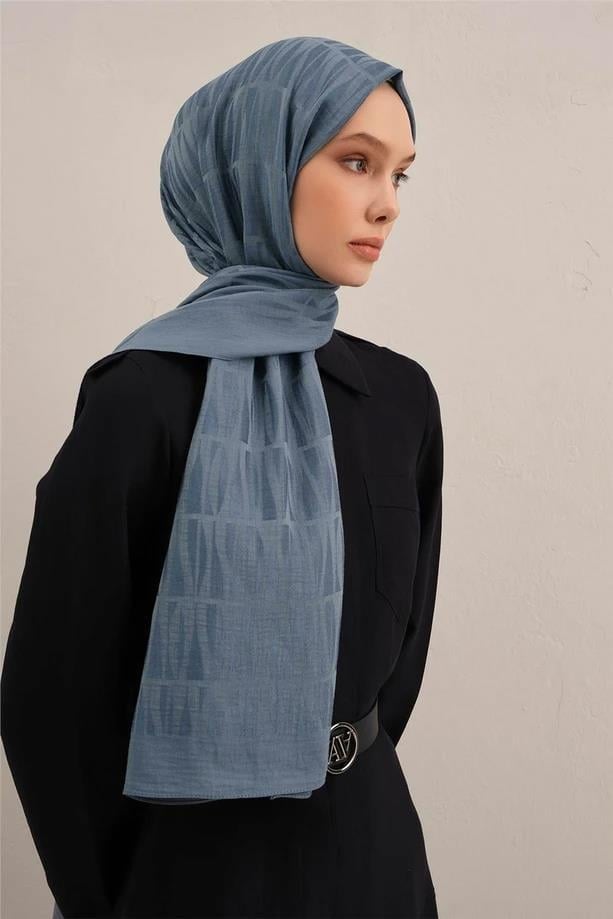 Armine Lyocell Şal - 3 - Kot Mavi 26