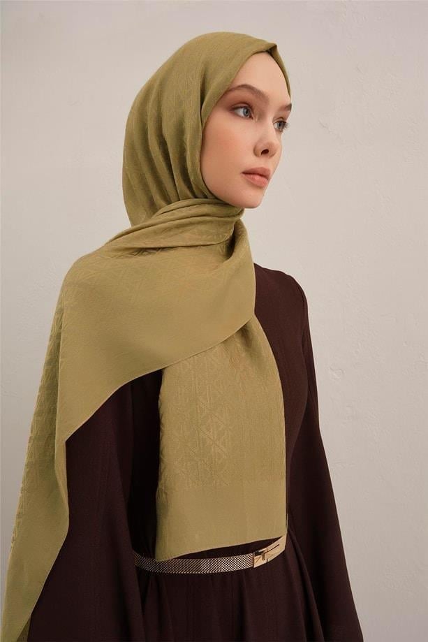 Armine Lyocell Şal - 5 - Yağ Yeşili 70