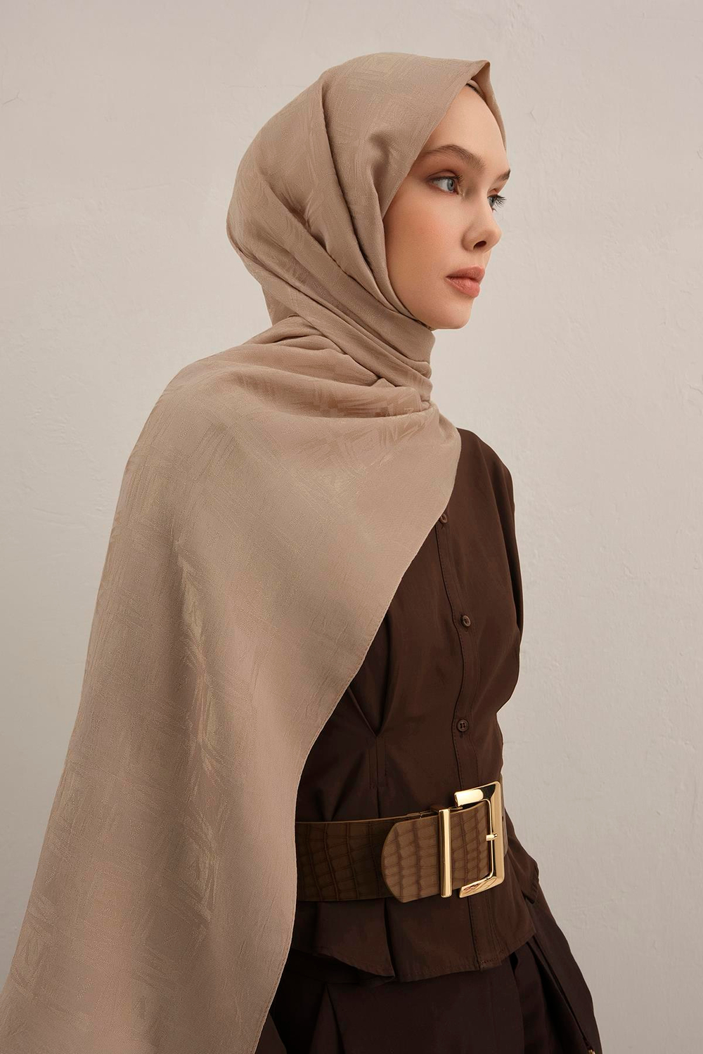 Armine Lyocell Şal - 6 - Soft Taş 04