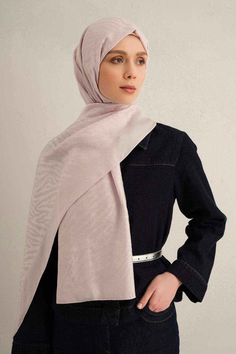 Armine Pamora Şal - Zebra Desenli 1 - Açık Lila 44