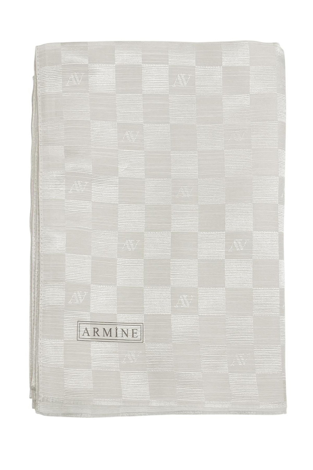 Armine Pamuk İpek Şal - Krem 17