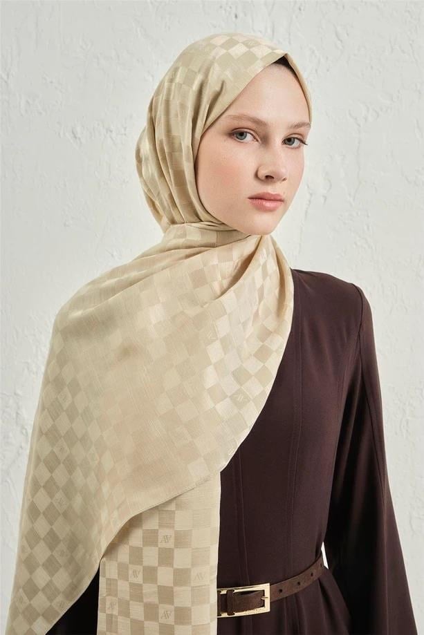 Armine Pamuk İpek Şal - Soft Camel 62