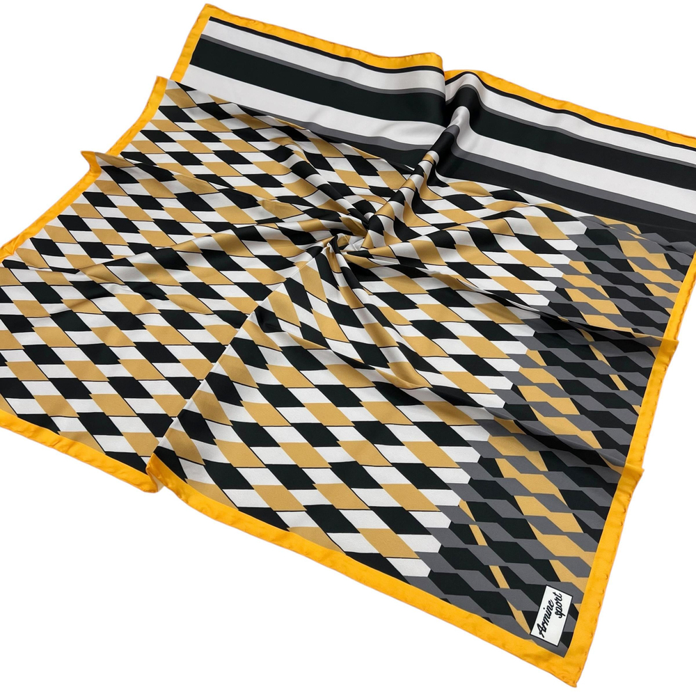 Armine Sport Twill Eşarp - 8031-01 Füme Sarı