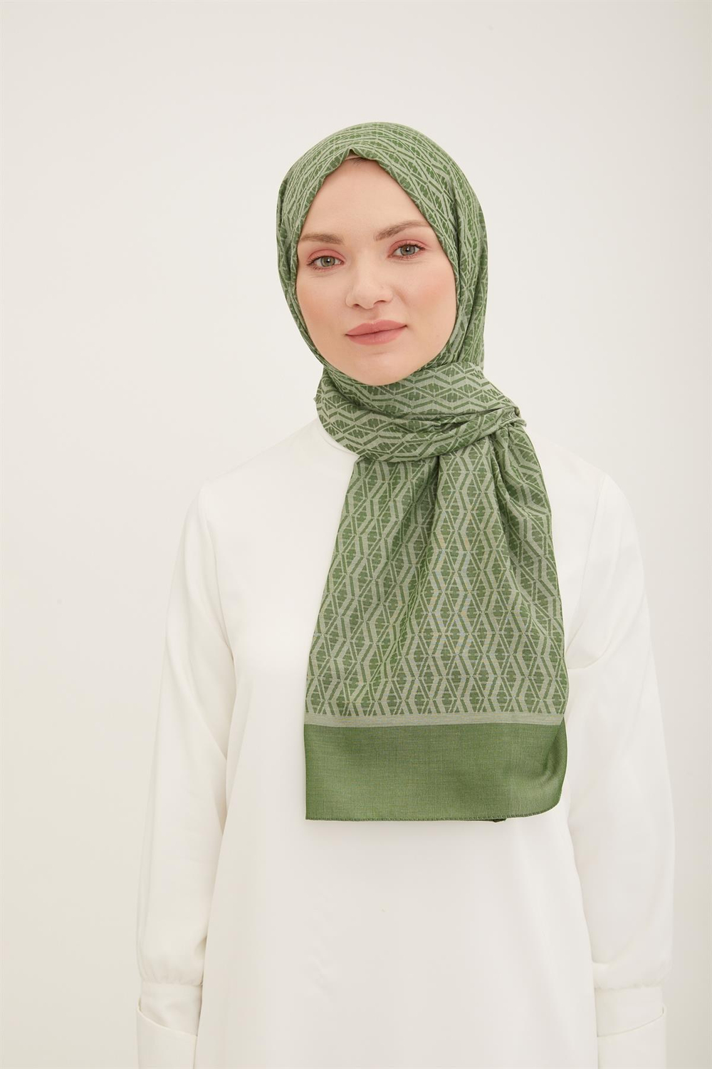 Armine Trend Akasya Şal - 1 - Yeşil 23055