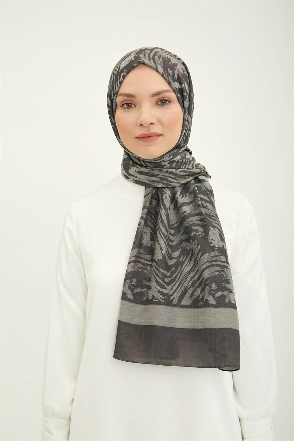 Armine Trend Akasya Şal - 2 - Antrasit 23021