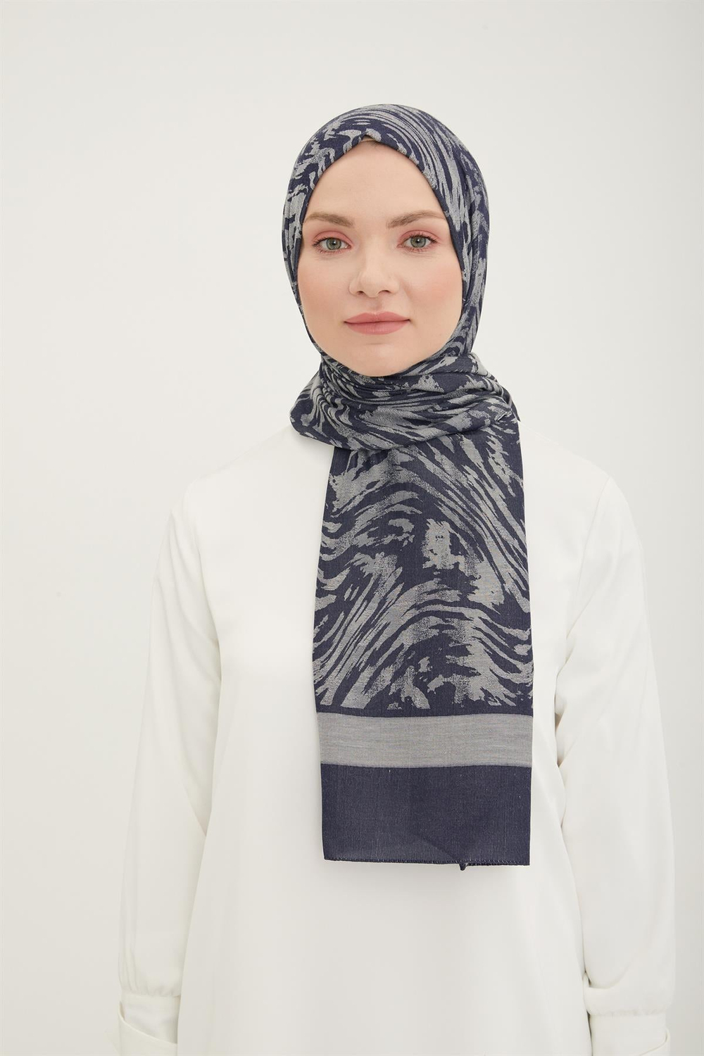 Armine Trend Akasya Şal - 2 - Lacivert 23048