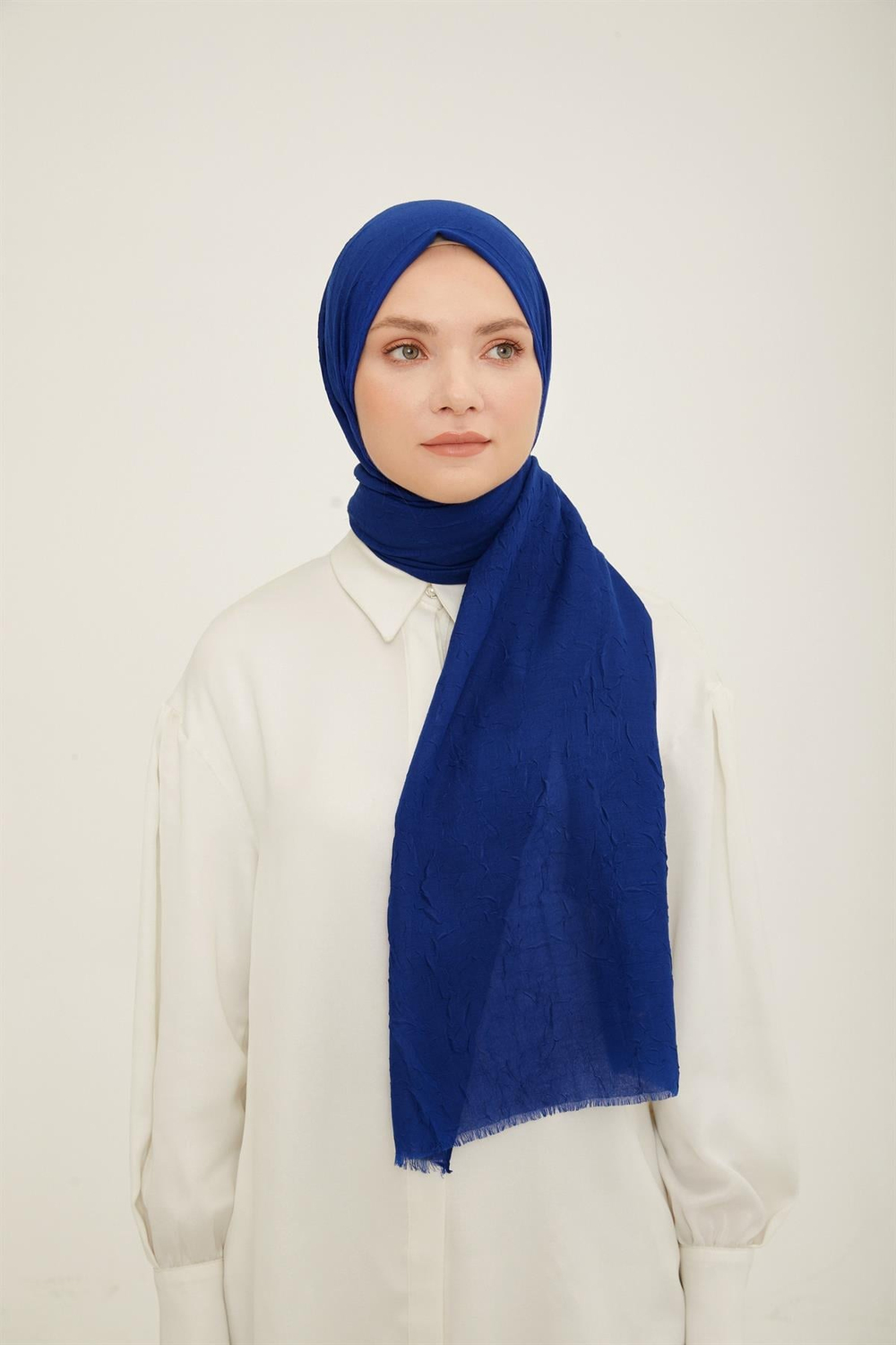 Armine Trend Bambu Şal - Saks Mavi 41