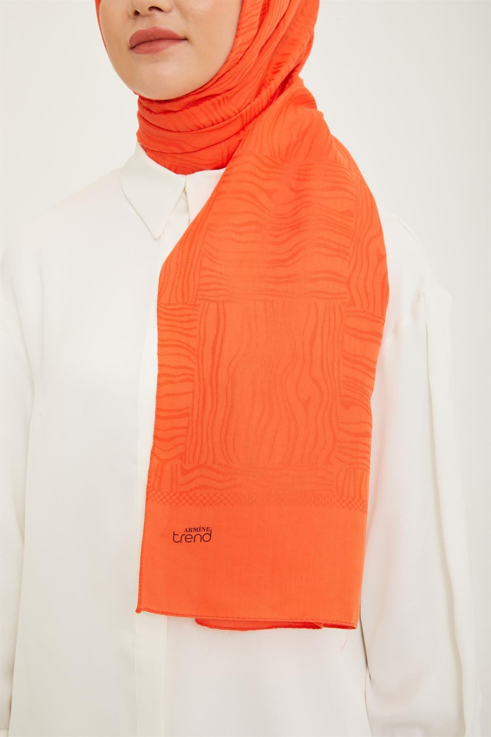 Armine Trend Hazan Şal - 3 - Turuncu 23038