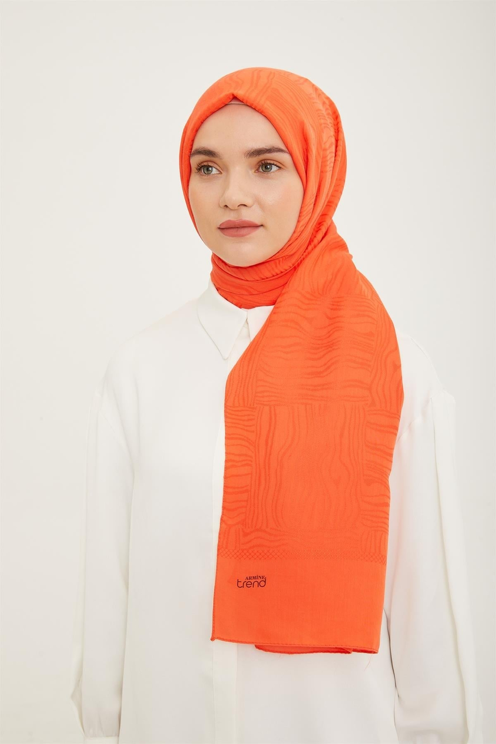 Armine Trend Hazan Şal - 3 - Turuncu 23038