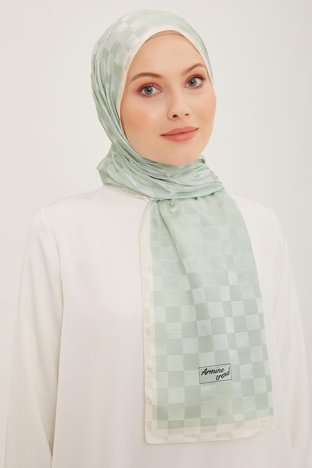 Armine Trend Janjan Şal - Dama - Su Yeşili 89