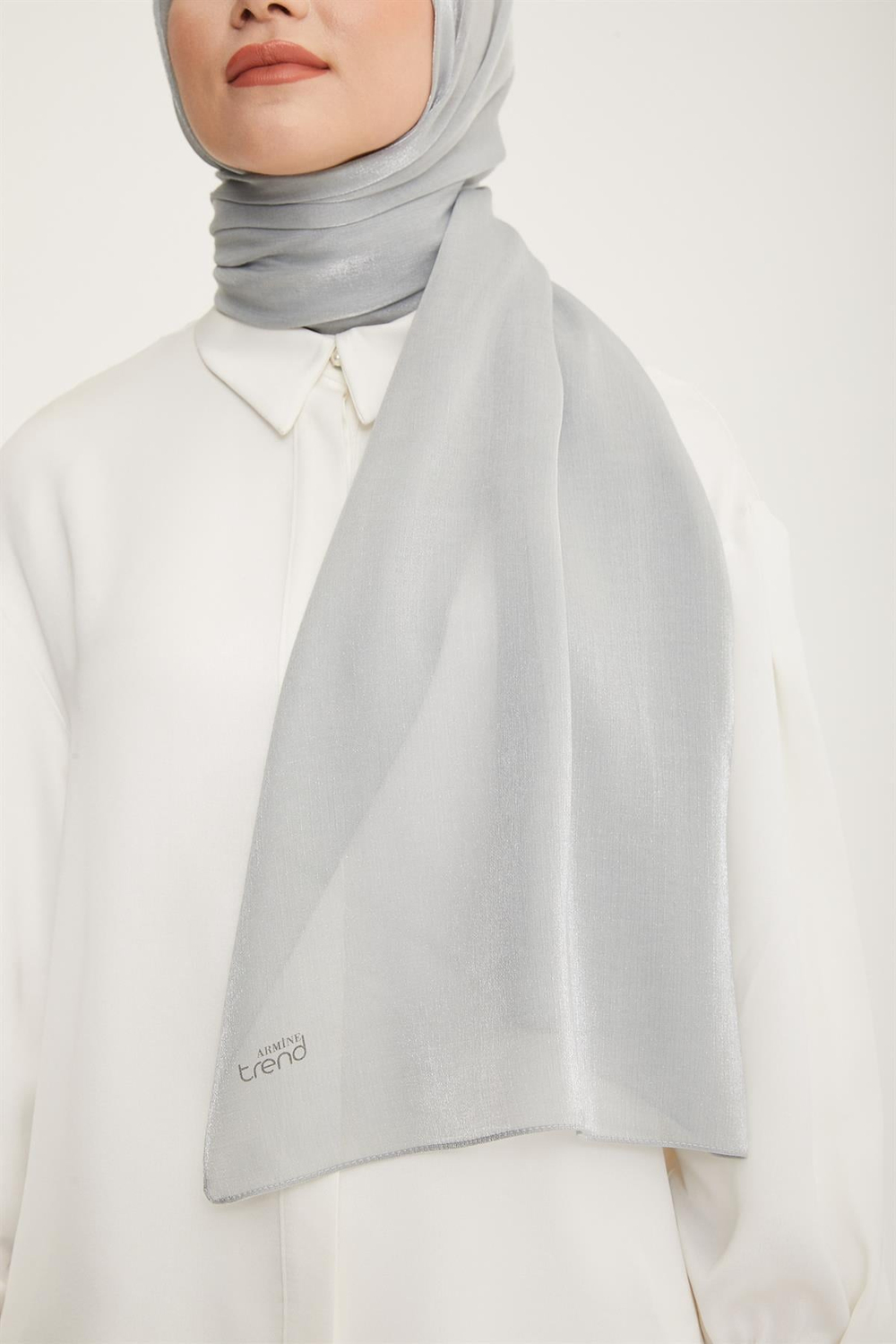 Armine Trend Pearly Şal - 1 - Gümüş 23018