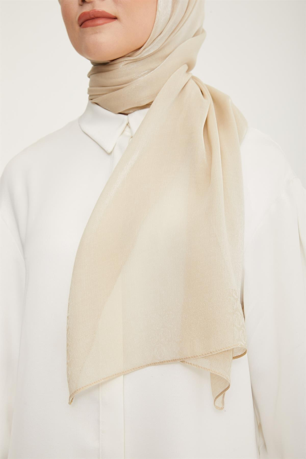 Armine Trend Pearly Şal - 2 - Soft Bej 23005
