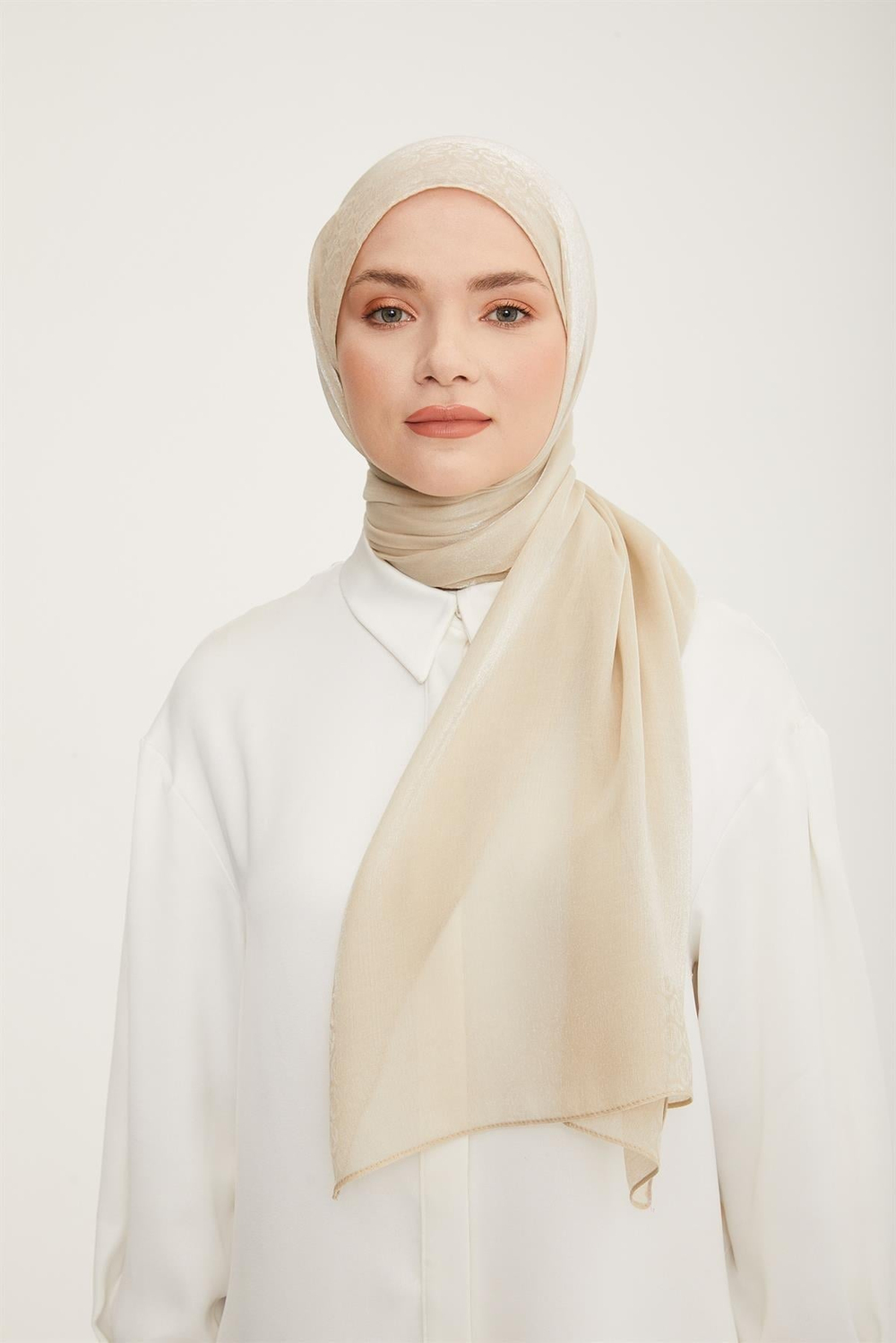 Armine Trend Pearly Şal - 2 - Soft Bej 23005