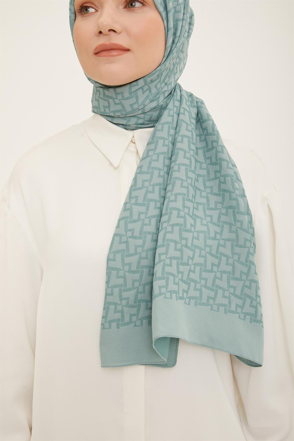 Armine Trend Ultra Light Şal - 11 - Koyu Mint 23044