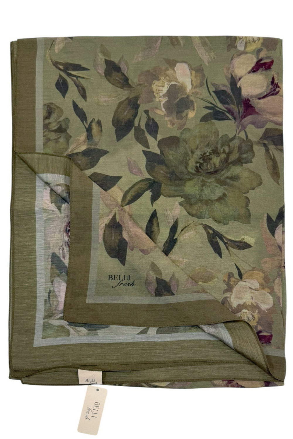 Belli Fresh Sanda Şal - 1362-69 Yeşil