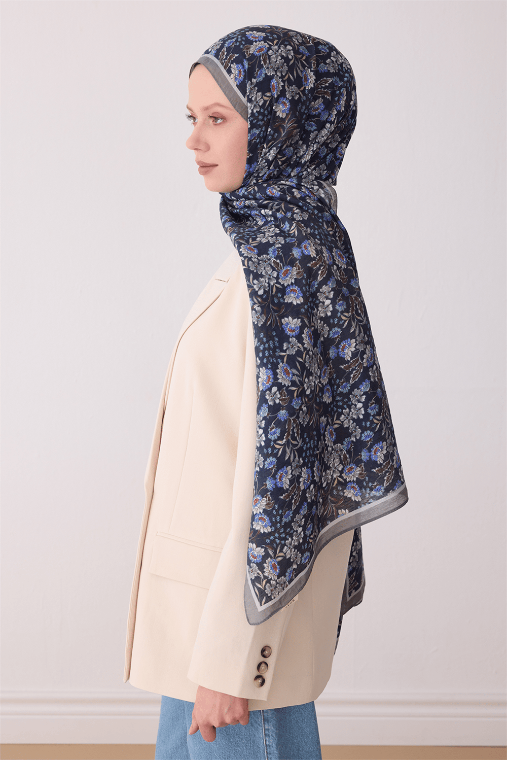 Belli Fresh Sanda Şal - 3114-25 Lacivert