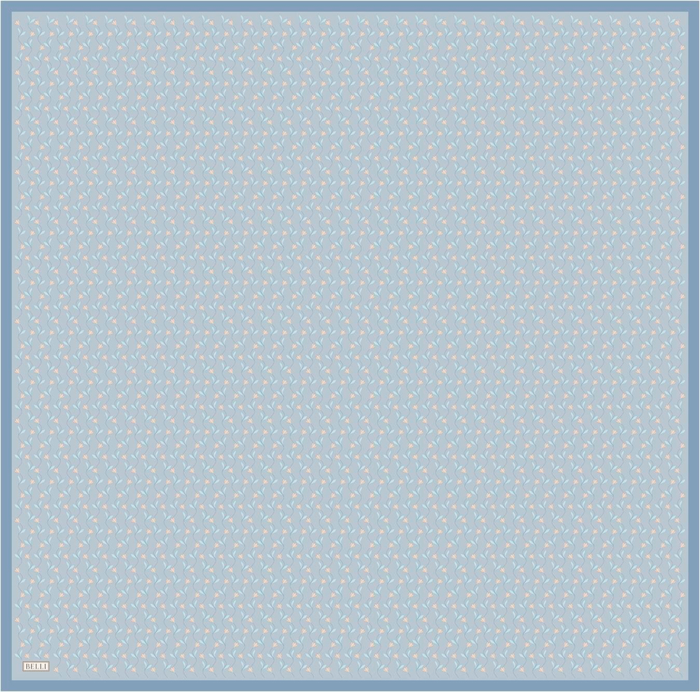 Belli İpek Eşarp - 4001-01 Mavi Twill