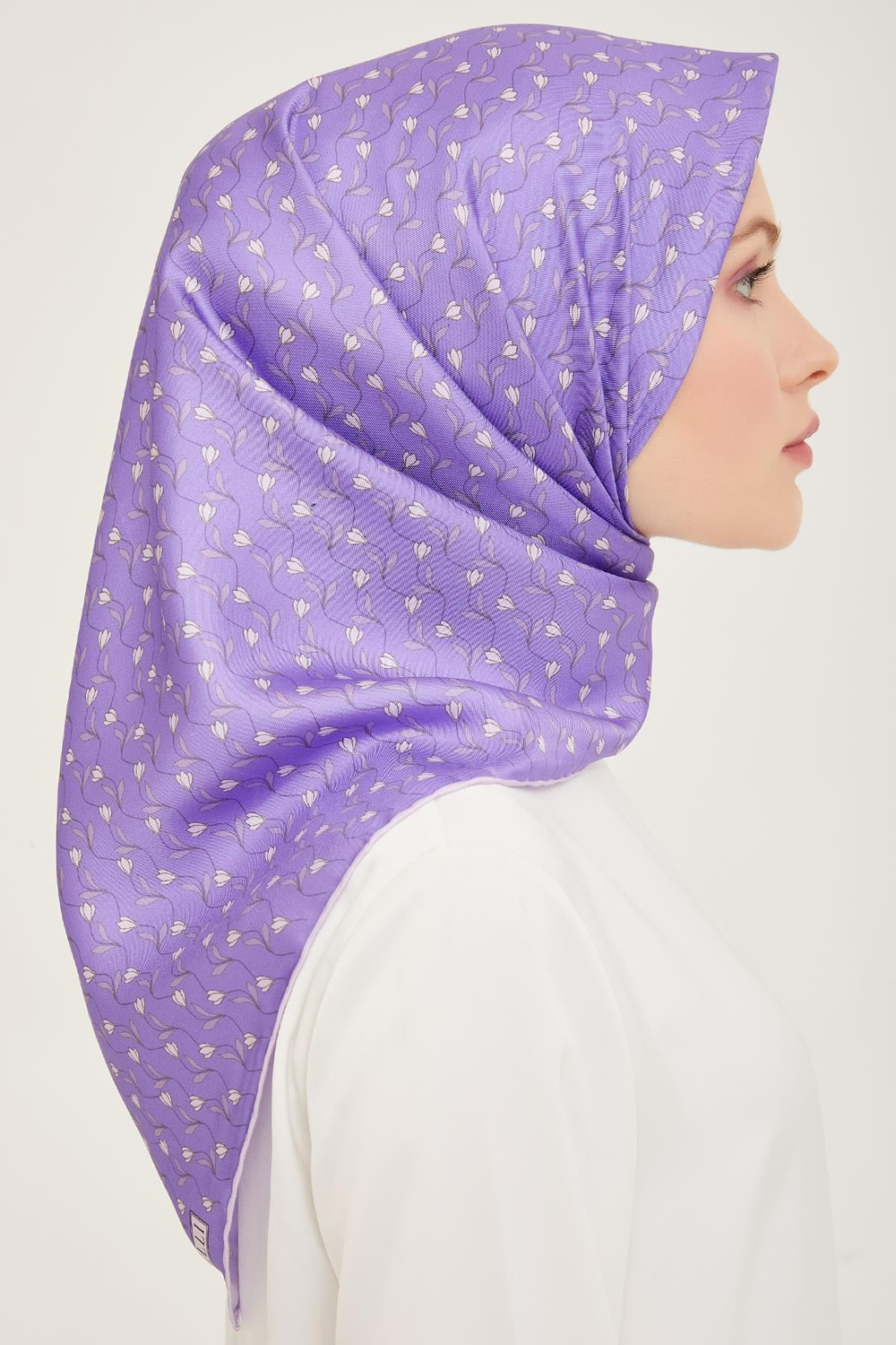 Belli İpek Eşarp - 4001-35 Lavanta Twill