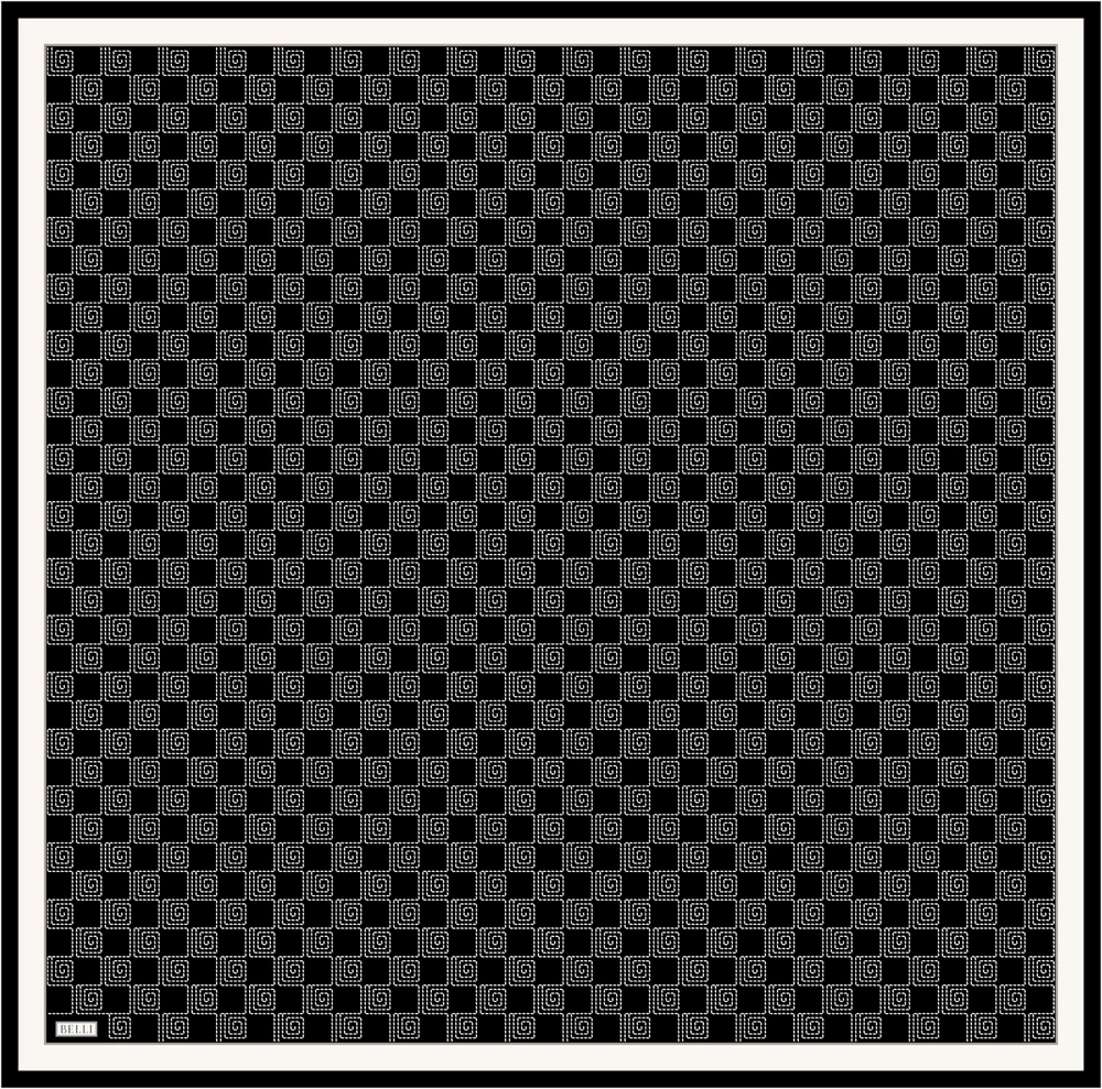 Belli İpek Eşarp - 4003-82 Siyah Twill