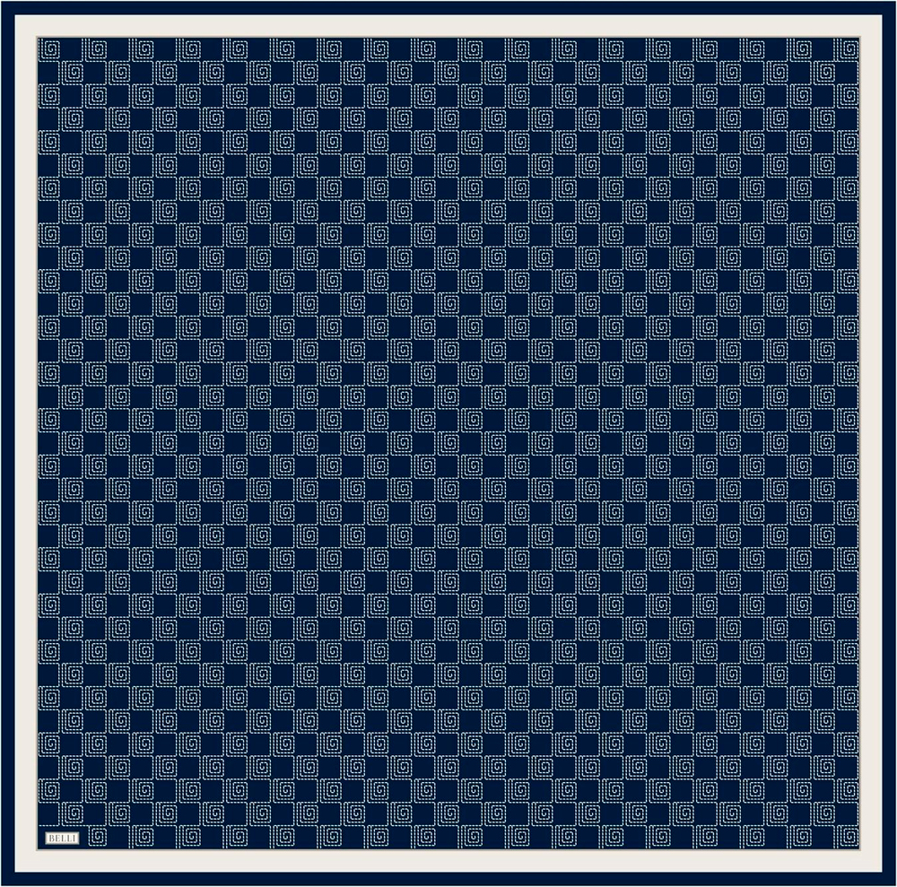 Belli İpek Eşarp - 4003-84 Lacivert Twill