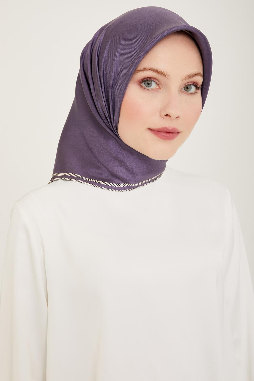 Belli İpek Eşarp - 4009-04 Mor Twill