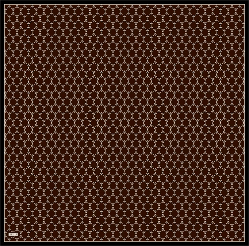 Belli Twill İpek Eşarp - 4031-33 Acı Kahve