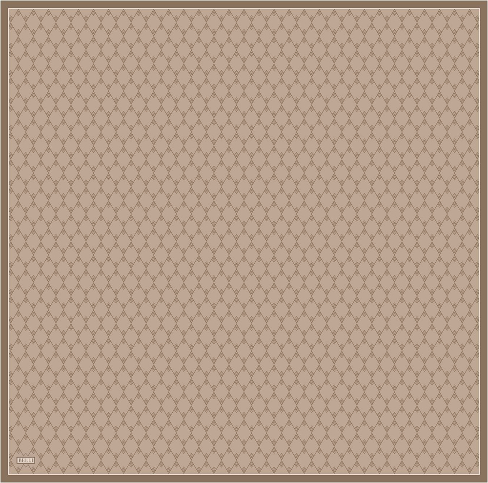 Belli Twill İpek Eşarp - 4031-34 Sütlü Kahve