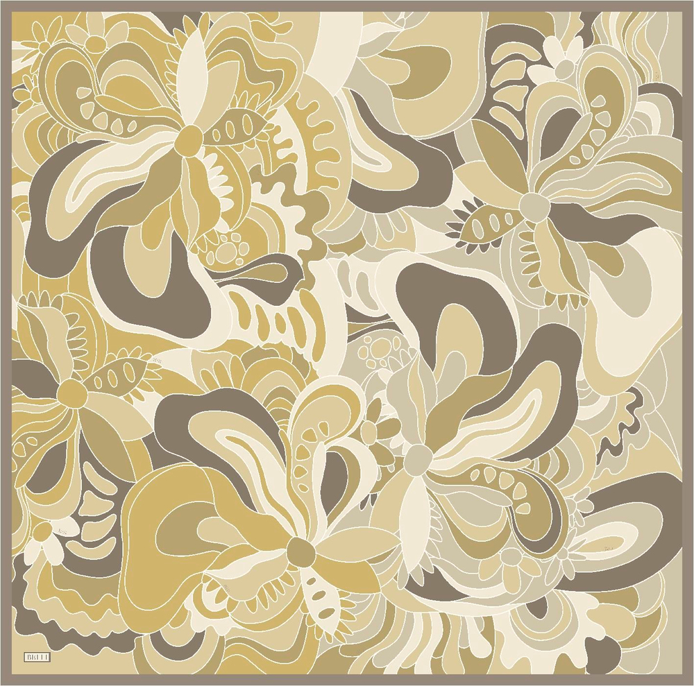 Belli Twill İpek Eşarp - 4032-05 Sarı