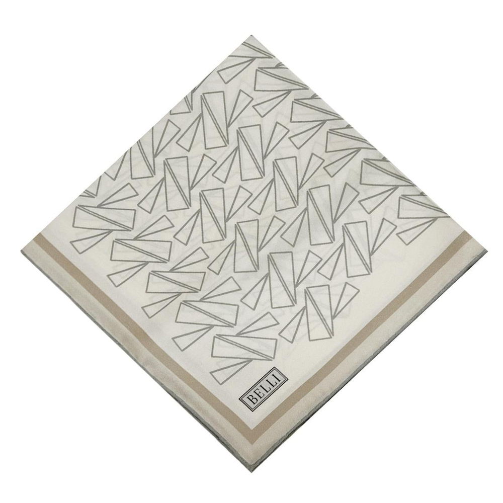 Belli İpek Eşarp - 4060-86 Ekru Twill