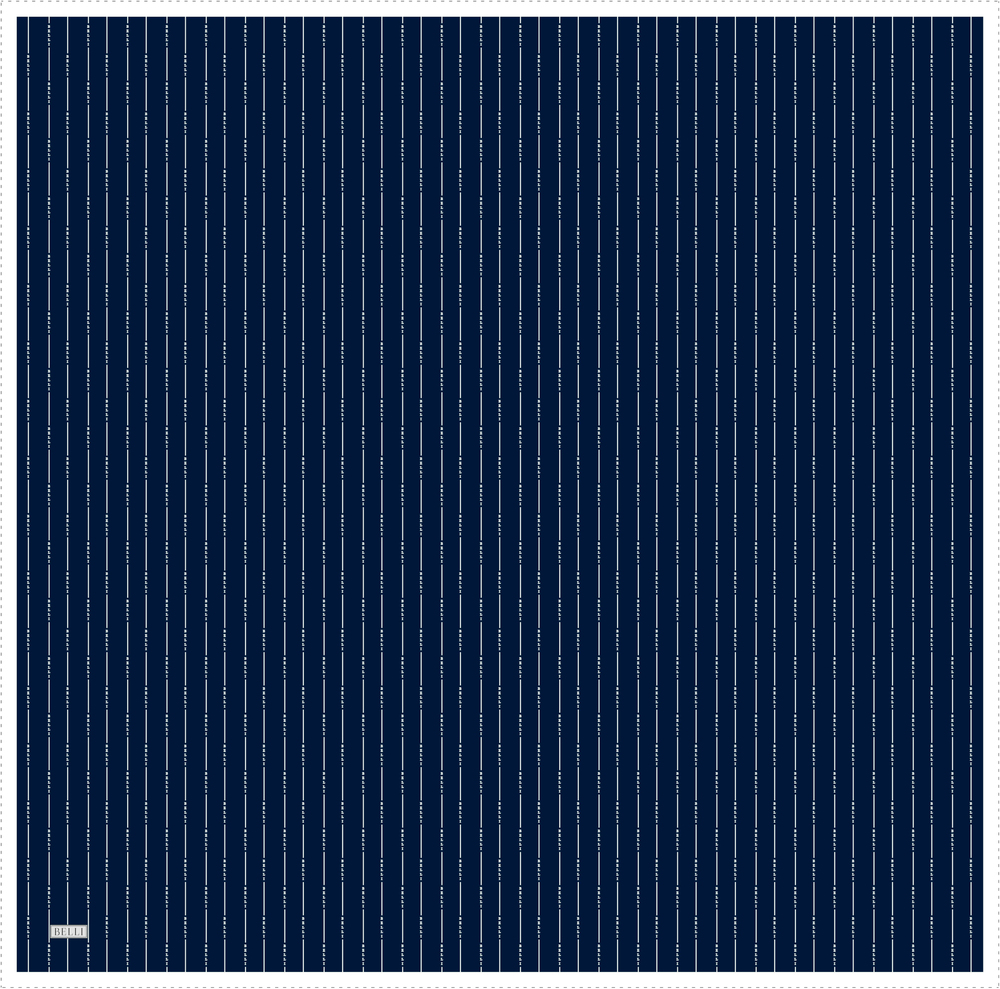 Belli Twill İpek Eşarp - 4061-90 Lacivert