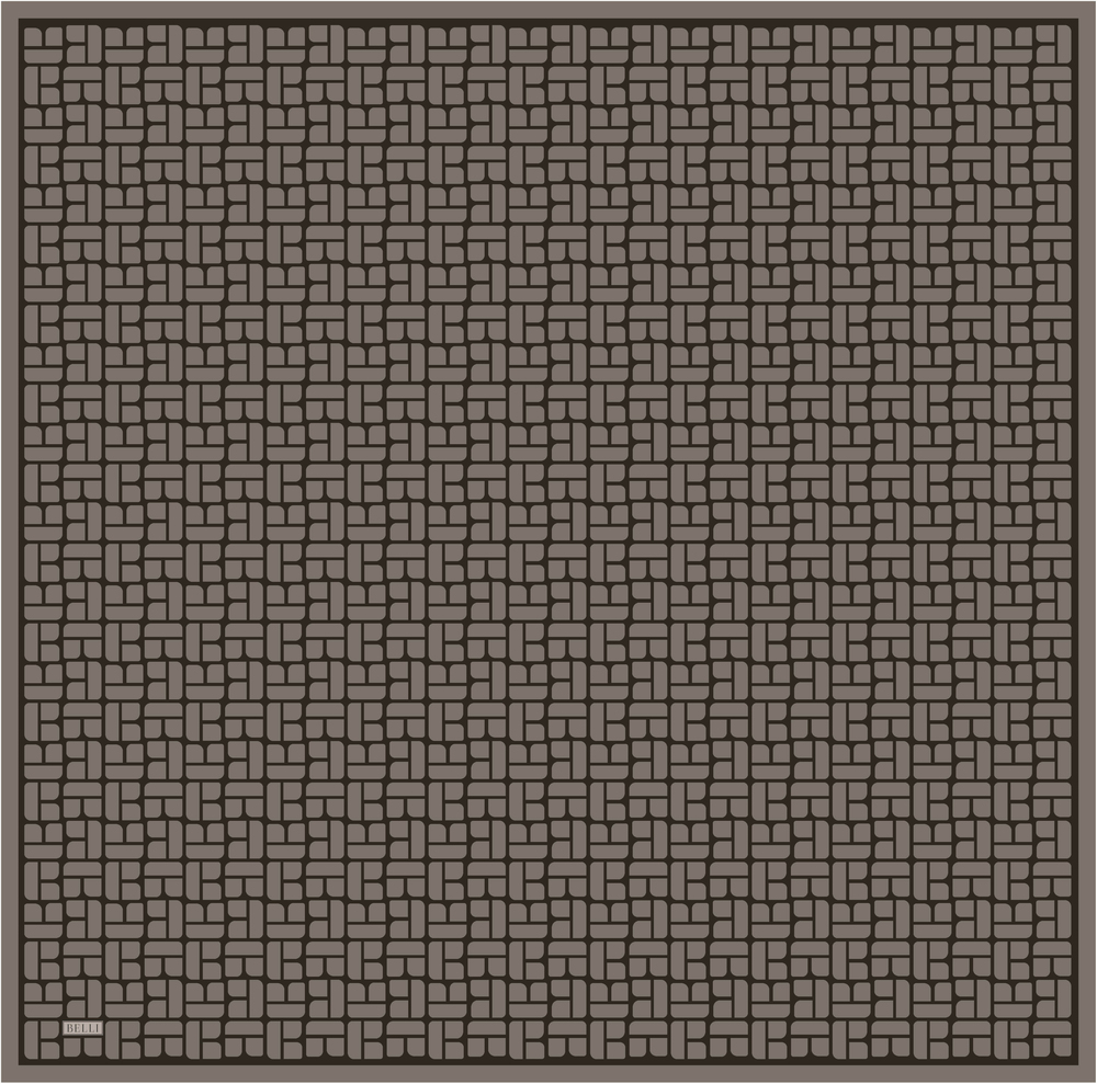 Belli Twill İpek Eşarp - 4062-52 Küllü Kahve
