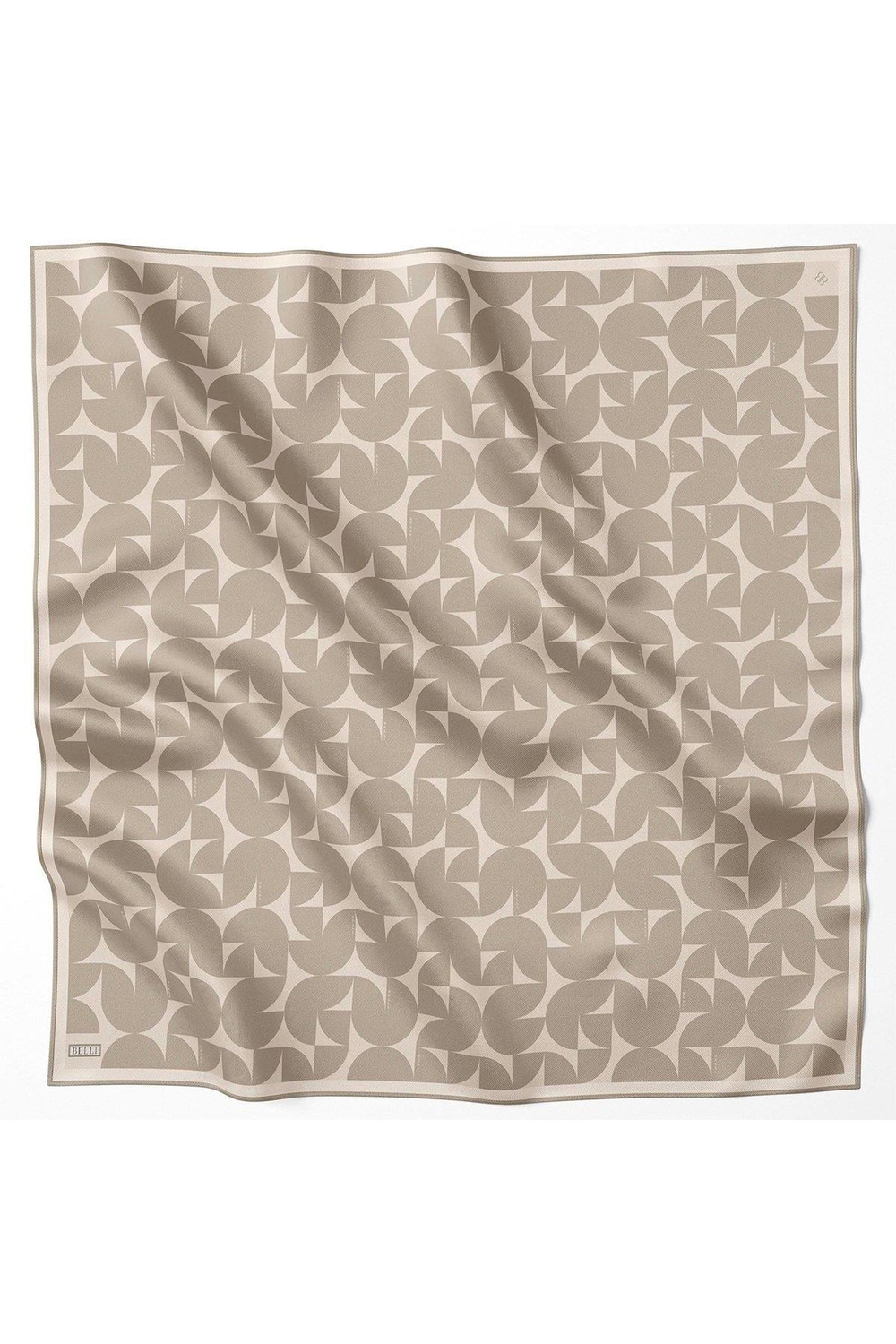 Belli Twill İpek Eşarp - 4117-56 Bej