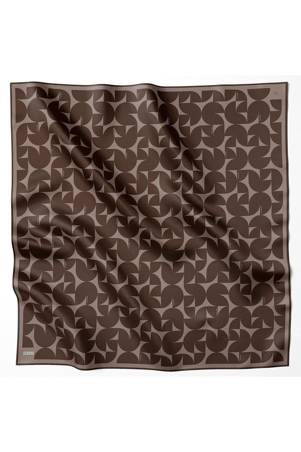 Belli Twill İpek Eşarp - 4117-86 Kahve