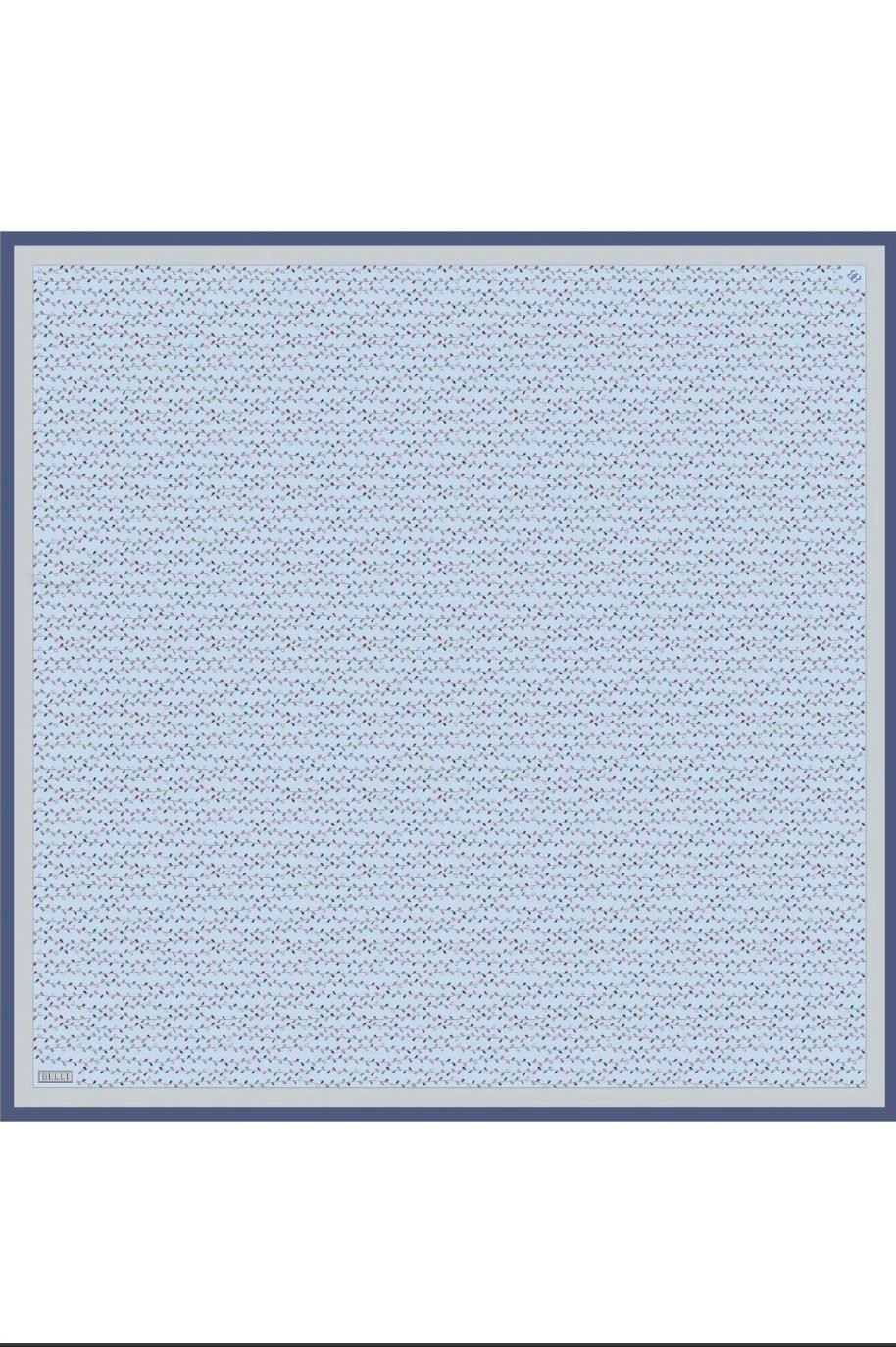 Belli İpek Eşarp - 4128-54 Bebe Mavi Twill
