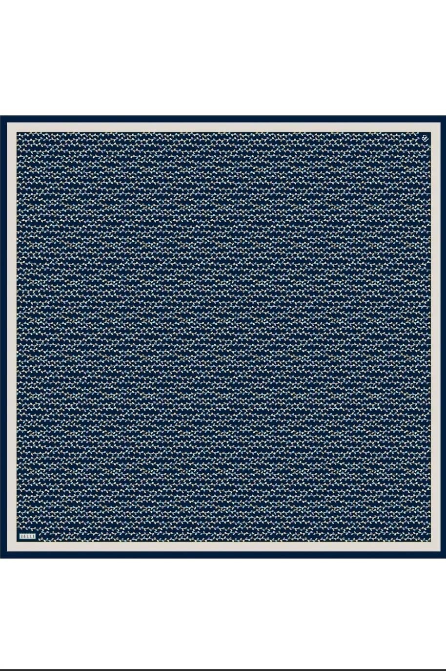 Belli İpek Eşarp - 4128-86 Lacivert Twill