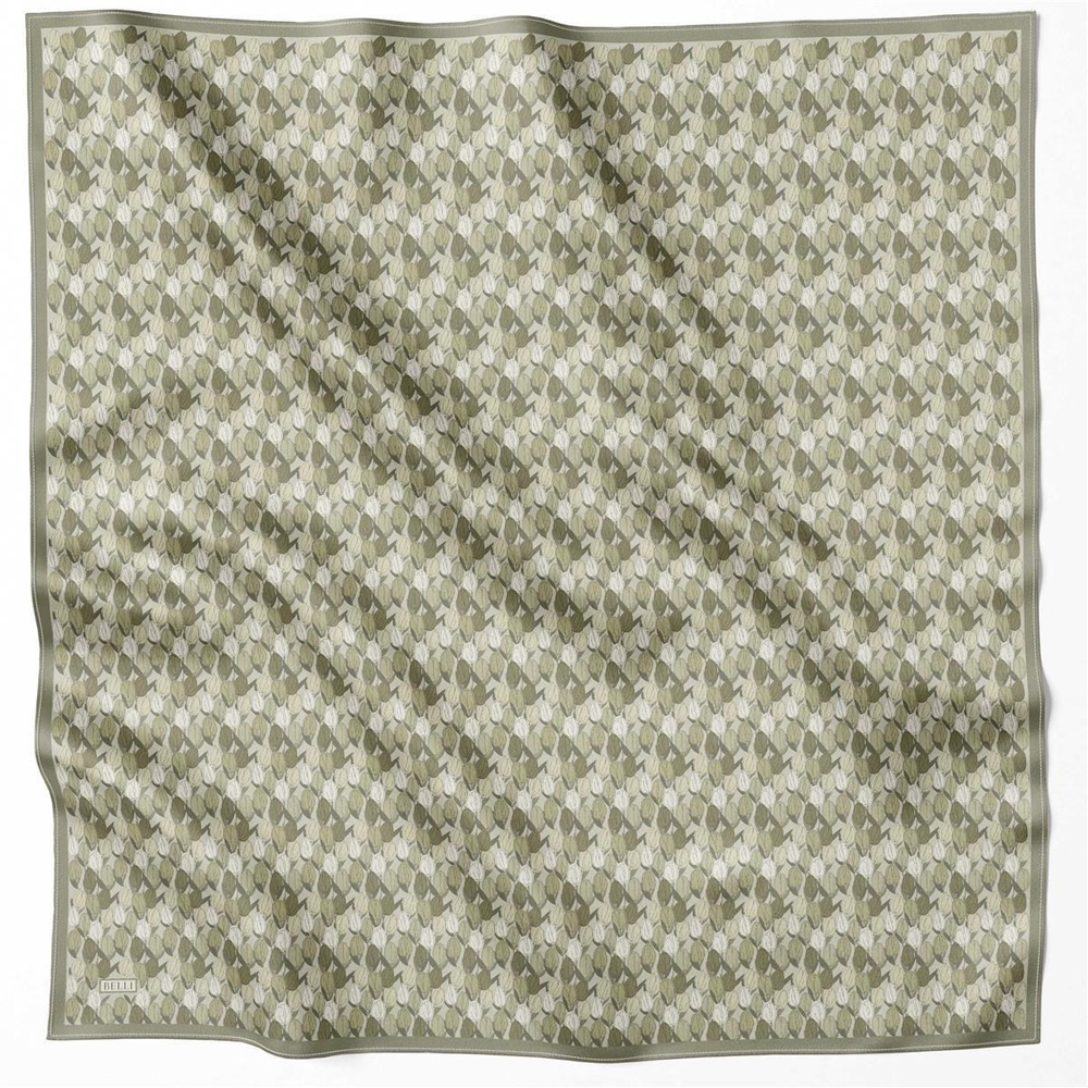 Belli İpek Eşarp - 4204-85 Yeşil Twill
