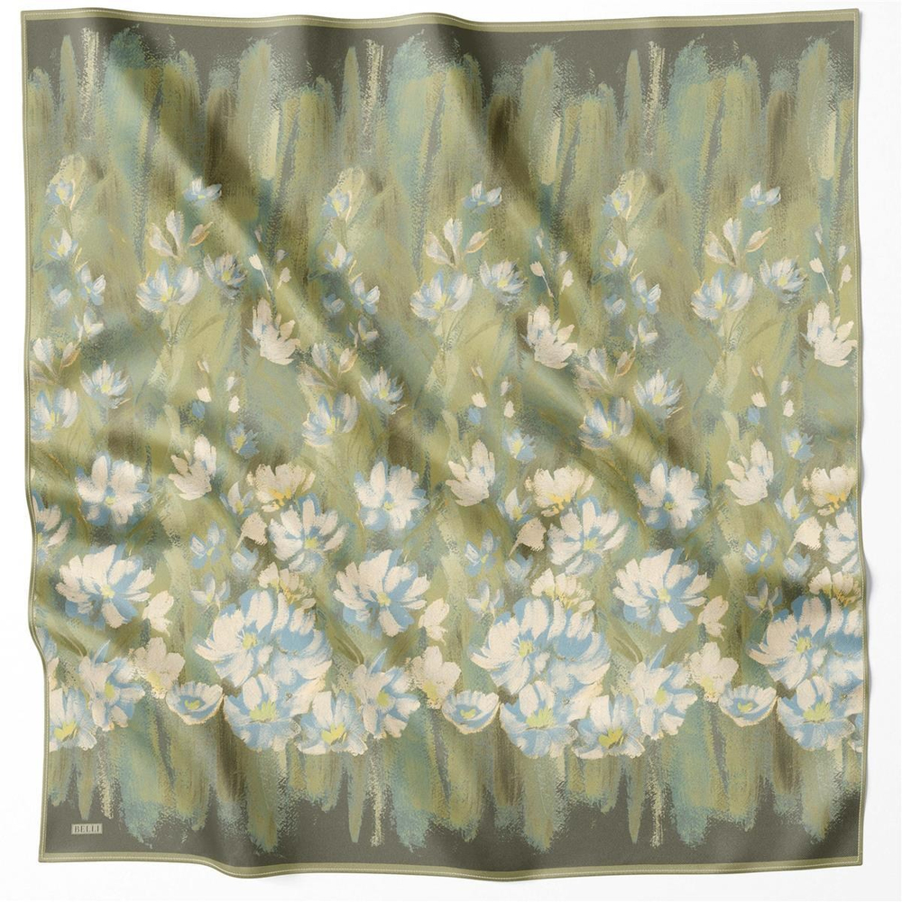 Belli İpek Eşarp - 4217-81 Haki Twill