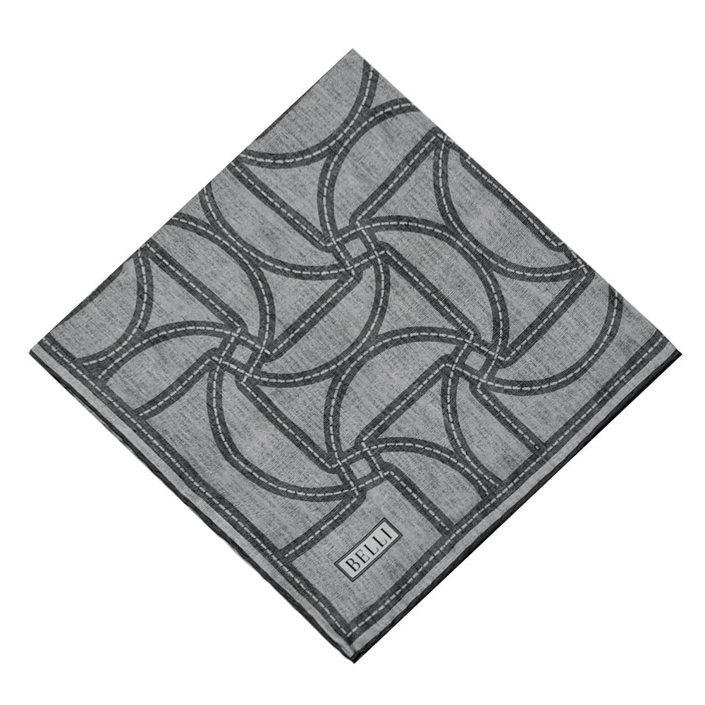 Belli Twill İpek Eşarp - 4221-05 Gri