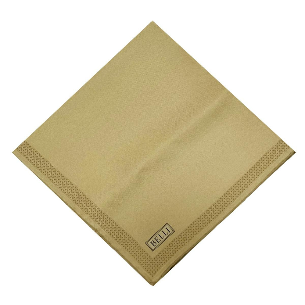 Belli Twill İpek Eşarp - 4229-15 Hardal