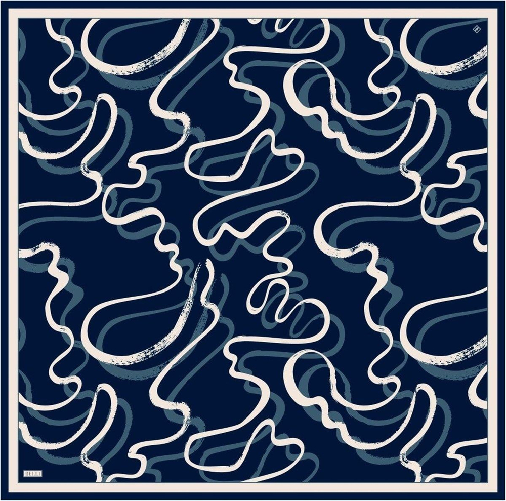 Belli İpek Eşarp - 4309-34 Lacivert Twill